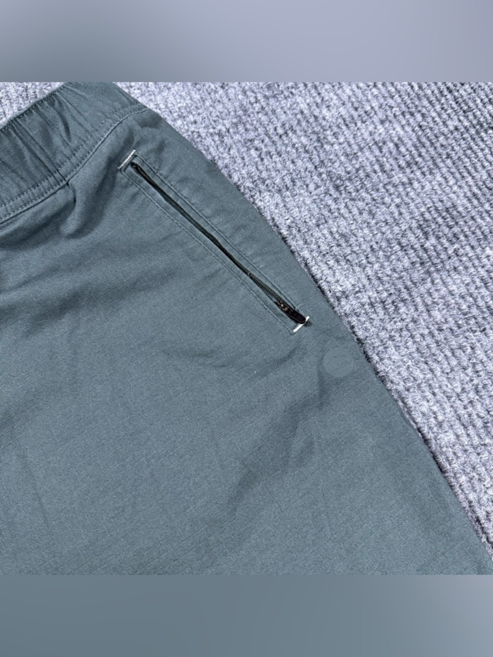 LL Bean Explorer Ripstop Pants Comfort Waist Tapered Leg Green Size XL 28” - Picture 6 of 10